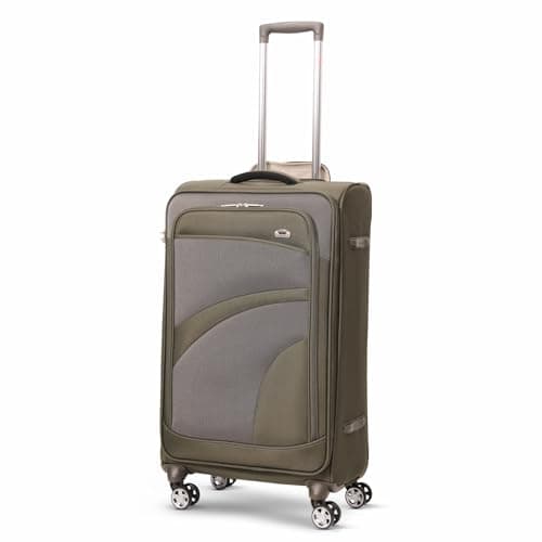 Image of Aerolite Medium 26in Lightweight 8 Wheel Eco Friendly Travel Checked Check in Hold Luggage Suitcase with TSA Lock (Green, M)