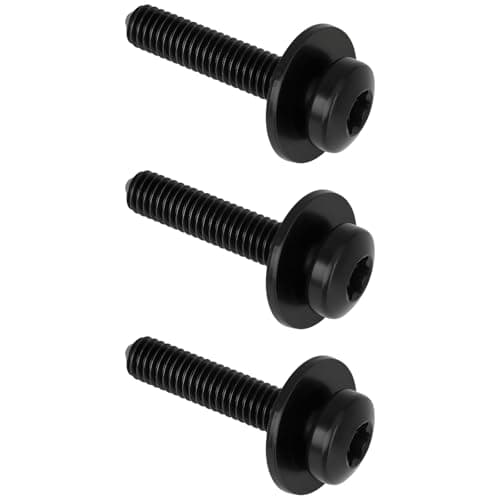 Image of LT Easiyl 3x Black Headlight Fixing Screw Bolt M6x30 N91183501 Compatible with Audi A3 8V