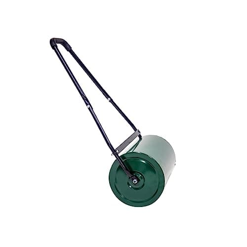 Image of Garden Lawn Roller for Grass Galvanised Steel Water or Sand Fill 30L 38L 48L Metal Heavy Duty with Padded Handle Push or Pull (30L)