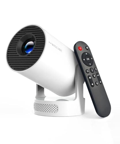 Image of Magcubic Android 14 Mini Projector, 1080P Support Smart Projector with WiFi 6 and Bluetooth 5.4, 5W Soundbase Speaker, Auto Vertical Keystone 180° Rotatable Portable Video Projectors for Home Bedroom