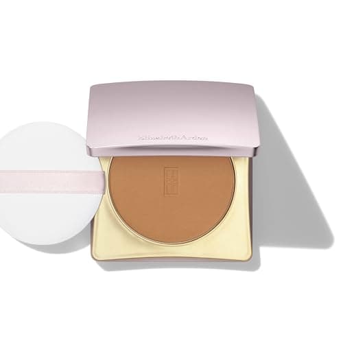 Image of Elizabeth Arden Flawless Finish Skincaring Pressed Powder Mattifying Makeup (9.9g) in Medium Deep, complexion enhancing foundation, setting powder for face