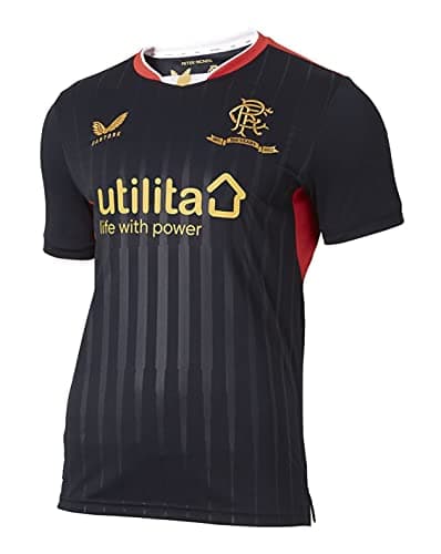 Image of Castore Kids Rangers Away Shirt 2021 2022 Junior Black 7-8 Years