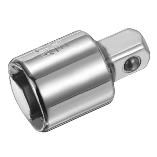 Image of sourcing map Impact Socket Adapter 1/2" Female to 3/8" Male Square Drive Reducer Standard SAE Converter Impact Driver Ratchet Wrench Breaker Bar Conversion, Silver