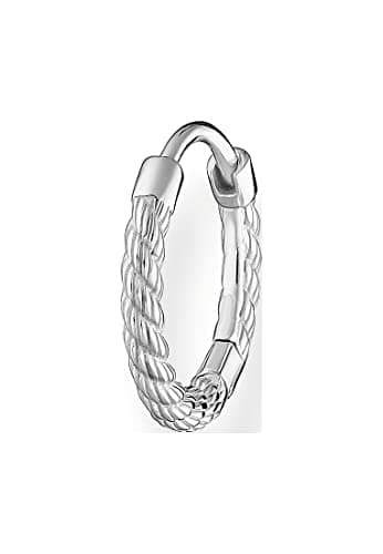 Image of THOMAS SABO Single hoop earring rope silver 925 Sterling Silver