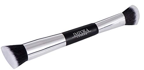 Image of Foundation Makeup Brush - Buffing, Blending, Highlight, Contouring. Use with Cream, Powder, Liquid Foundation. Double Ended Contour Make up Brush