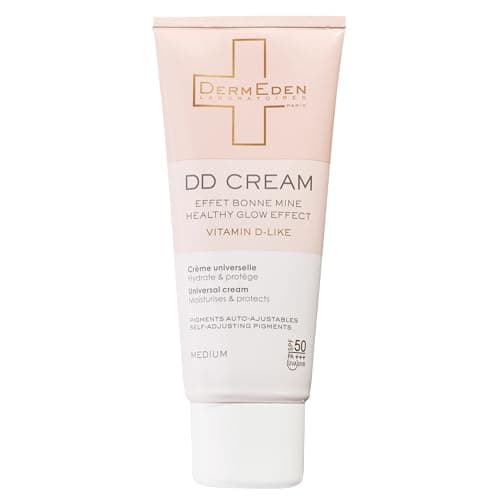 Image of DermEden - "Good Look" Effect Day Cream 50 ml - SPF 50, medium tint - Integral protection against the harmful effects of light - Moisturising, Anti-ageing and enriched with D-Like - Made in France