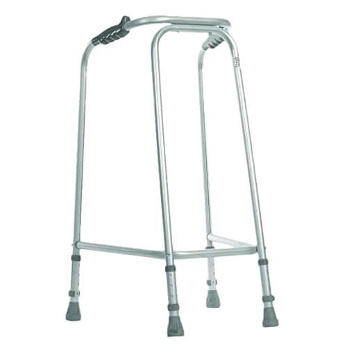 Image of Ultra Narrow Walking Frame - Slim Design - 490mm Width - Large - Lightweight Aluminium - Non-Slip Rubber Ferrules - Ergonomic Hand Grips - Rehabilitation Walking Aid