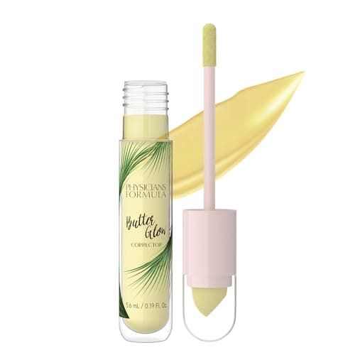 Image of Physicians Formula Butter Glow Corrector, Lightweight Concealer with Dual-Ended Applicator, Infused with Illuminating and Moisture Boosting Ingredients, Yellow