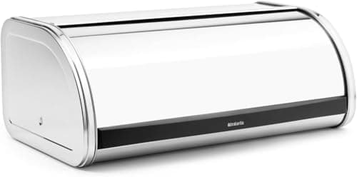 Image of Brabantia 312601 Roll Top Bread Bin - Brilliant Steel