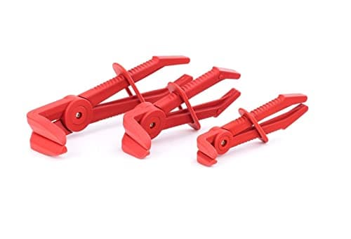 Image of Yato Professional Hose Clamp Pliers Set: Curved, Angled, 13mm, 17mm, 32mm, Red, Non-Cutting, Low Weight, Highly Visible