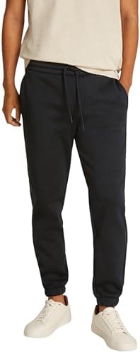 Image of Calvin Klein Men’s Logo Tape Drawstring Jogging Bottoms, Black (Ck Black), S