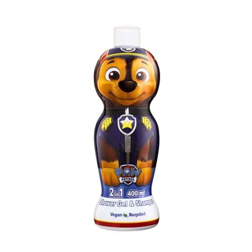 Image of Paw Patrol Chase 2-in-1 Kids Shampoo & Body Wash – 400ml | Kids Shower Gel | Natural, Vegan, Paraben-Free, Dermatologically Tested | Gentle, Nourishing & Moisturising Head-to-Toe Wash for Children