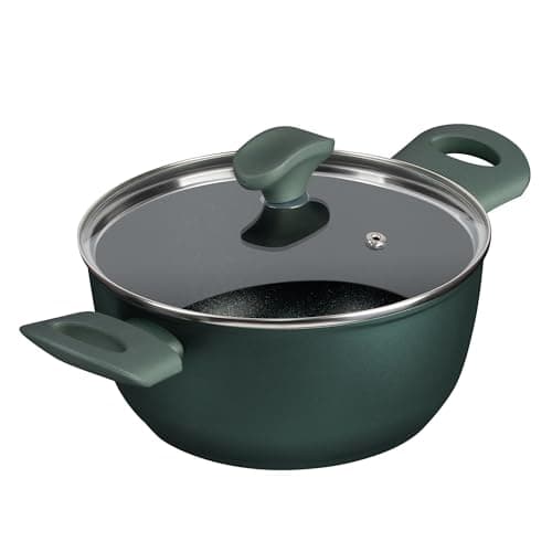 Image of Prestige Earth Friendly Non-Stick Induction 4.4L Stockpot & Lid – Plant-Based Coating, Toxic Free, Made in Italy, Green