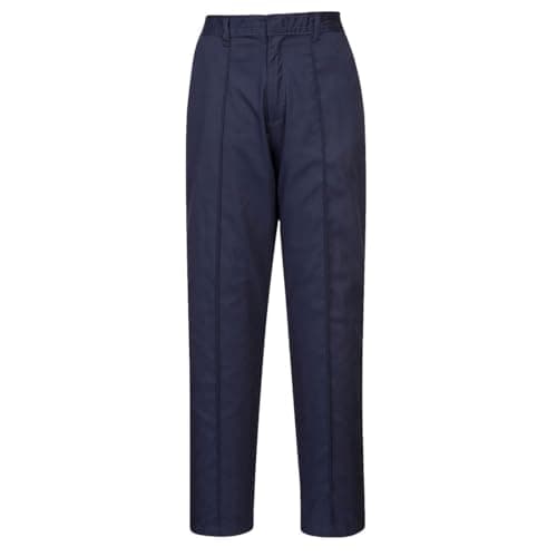 Image of Portwest LW97 Women’s Elasticated Tailored Fit Work Trousers with Pockets - Lightweight Safety Workwear, Navy, XL