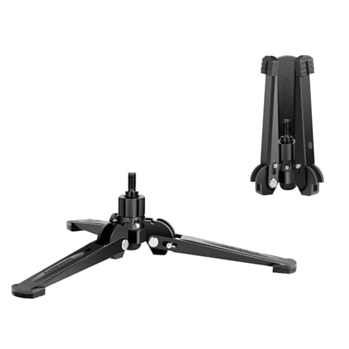 Image of Manbily M-2 Monopod Base 3/8" Screw with Three Feet, Mini Desktop Tripod, Monopods Foot Stand Support Travel for DSLR Camera Ball Fluid Head Camcorder, Tilt 20° & Rotate 360° (Black)