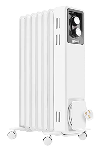 Image of Dimplex 1.5kW Radiator ECR15, Oil Free Eco Column Heater, Freestanding Electric Heating Unit, Quiet Plug In Lightweight Portable Compact Electric Home Heater with Thermostat – White