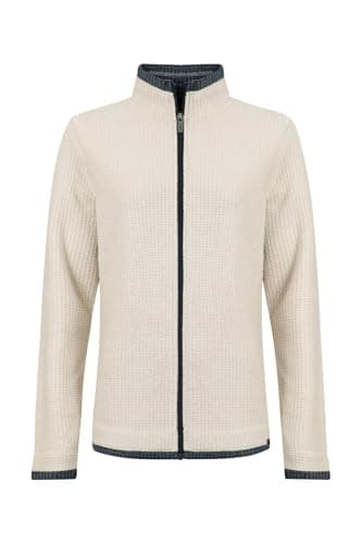 Image of Weird Fish Ariana Full Zip Grid Fleece Ecru Size 14. (Jumper/Sweater/Fleece)