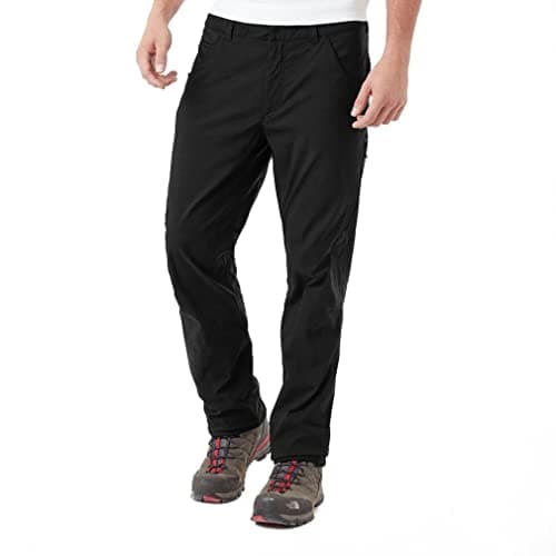 Image of Berghaus Men's Ortler 2.0 Walking Trousers | Water Resistant | Comfortable Fit | Breathable Full Leg Trousers, Black/Black, 42 30