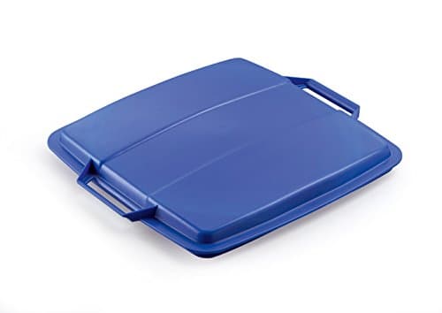 Image of Durable DURABIN 90 Lid Blue - To Be Used with DURABIN 90 Waste Bin - Easy to Grip Handle - Made of Strong Polypropylene