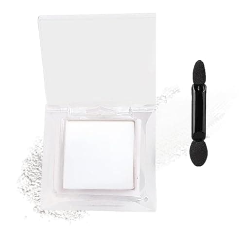 Image of Snowlight White Matte Eyeshadow - High Long-Lasting Single Eyeshadow Palette, Smooth Pressed Powder, Waterproof & Smudge Proof Eye Shadow with Brightening Effect
