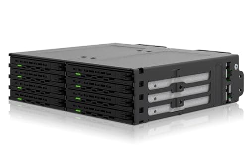 Image of ICY DOCK ExpressCage MB038SP-B 8x 2.5 Inch SATA/SAS HDD/SSD Mobile Rack with Screwless Trays in 5.25 Inch Bay