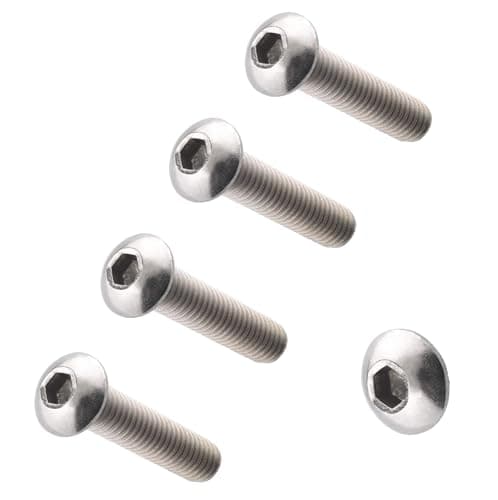 Image of TERF® M10 X 25mm Hex Socket Cap Button Head Machine Screws Stainless Steel A2 (304) Machine Screw M10 (10mm) X 25mm Allen Key Hexagonal Socket Screw Bolts - Pack of 4