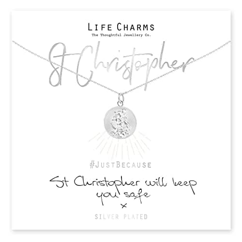 Image of Life Charms St Christopher Will Keep You Safe Necklace