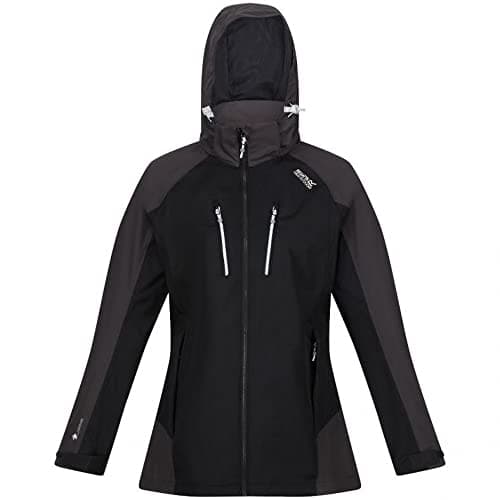 Image of Regatta Womens/Ladies Calderdale IV Waterproof Jacket (12 UK) (Black/Ash)