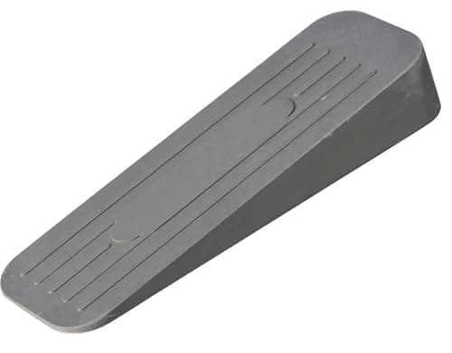 Image of Merriway BH02509 Heavy Duty Non-Slip Rubber Door Wedge Stopper 120 x 20 x 35mm Grey
