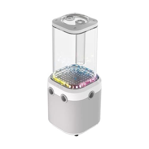 Image of Corsair iCUE LINK XD6 RGB ELITE Pump/Reservoir Unit – FlowDrive Max Pump, Built-In Temperature Sensor, 22 Addressable RGB LEDs, 440ml Transparent Nylon Reservoir – White