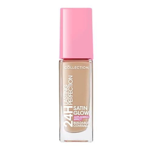 Image of Collection Cosmetics Lasting Perfection Satin Foundation, Full Coverage, Anti-Ageing Effect, 24 Hour Wear, Contains Hyaluronic Acid, 27ml, Beige Neutral