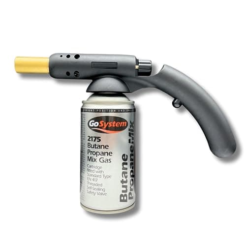 Image of AirTech-UK Auto Start Blow Torch with Gosystem 2175 Butane Propane Mix Gas Cartridge - Premium DIY Tool for General DIY, Plumbing, Soldering, and Paint Stripping (1)