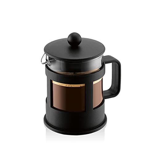 Image of Bodum French Press Kenya - 500ml / 4 Cups Manual Coffee Maker - Heat-Resistant Glass & Stainless Steel - Dishwasher Safe Cafetiere - Made in Portugal