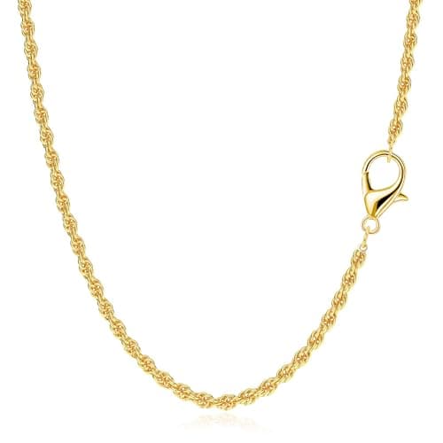 Image of RMMD Gold Chain Necklace for Women - 18K Gold Plated Necklace Chain Dainty Gold Necklace for Women Jewellery Jewelry Gifts Size 18 Inch