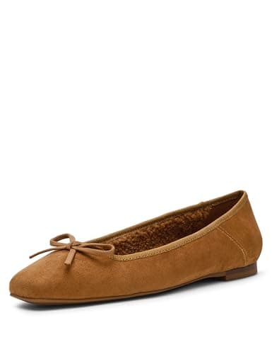 Image of Anne Klein Women's Anna-f Ballet Flat, Tan Suede, 5 UK