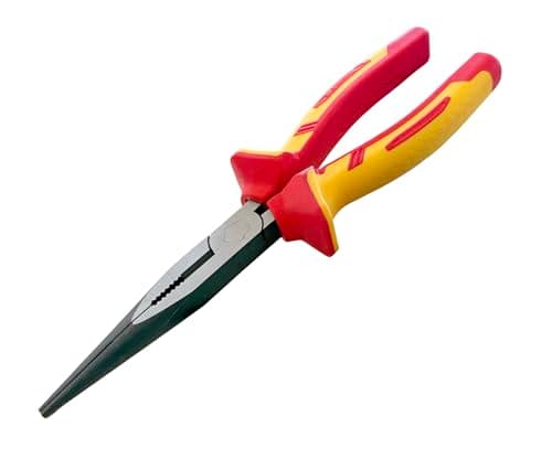 Image of Amtech – Vde Insulated Long Nose Pliers 200mm (8") 1000v Rated for Electrical Work the Vde Insulated Long Nose Pliers 200mm (8") Are the Ultimate Tool for Electrical Professionals and Dedicated Diy E,