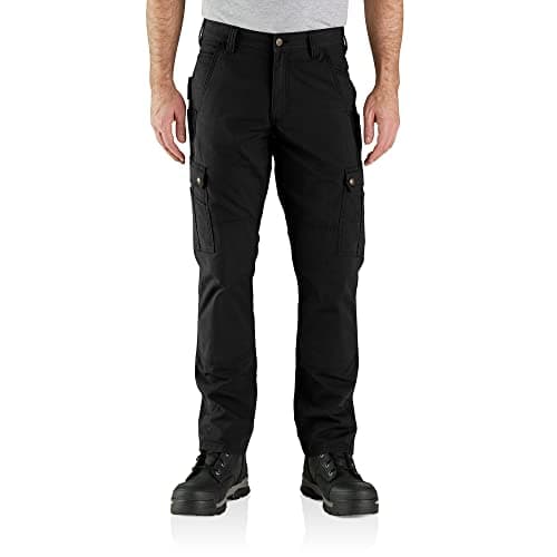 Image of Carhartt Men's Rugged Flex Relaxed Fit Ripstop Cargo Work Pant, Black, W32/L32