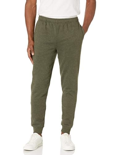Image of Amazon Essentials Men's Relaxed Fit Fleece Sweatpants, Olive, L