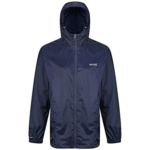 Image of Regatta Pack-It III Men's Waterproof Packaway Jacket, navy, XL