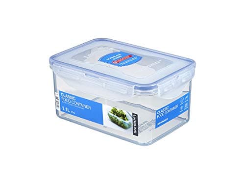 Image of Lock & Lock HPL815D Rectangular Storage Container - Clear/Blue, 1.1 L