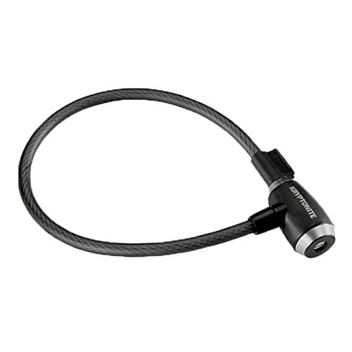 Image of Kryptonite 2' Key Cable Bike Lock, Black, 12mm x 65cm, Key Unlock, Coated Steel, Outdoor Sports Equipment