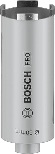 Image of Bosch 1x PRO Multi Material Dry Diamond Core Cutters for G 1/2-Inch and Diamond Drills (for Lime and sand bricks, Brick, Ø 60 mm, Professional Accessory Diamond Drill)