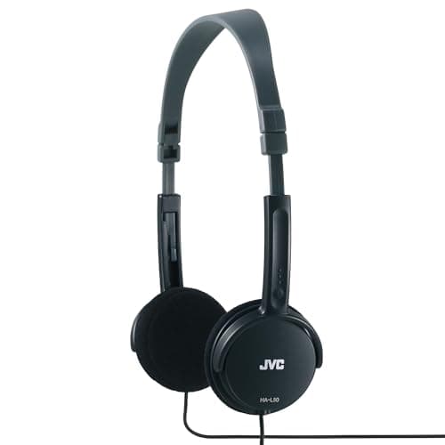 Image of JVC Wired Lightweight Headphones - Black, HA-L50-B-E