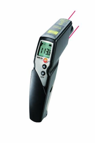 Image of Testo Infrared Thermometer Set with Leather Case, Kreuzband Surface Probe, 2x AAA Batteries, Calibration Certificate - 0563 8314 - 0602 0393 - 830-T4