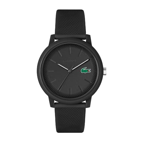 Image of Lacoste Analogue Quartz Watch for Men LACOSTE.12.12 Collection with Black Silicone Bracelet - 2011171