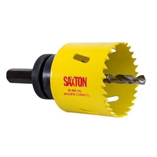 Image of Saxton HSS Hole Saw Cutter M42 Bi-Metal 8% Cobalt Heavy Duty + Arbor (14mm – 230mm) (48mm + Arbor)