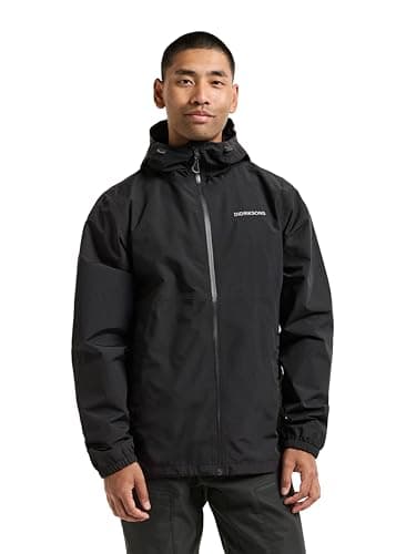 Image of Didriksons - Dario 2 Jacket - Men's Rain Jacket - Waterproof Lightweight - EcoLactam - Black