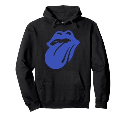 Image of Rolling Stones Official Blue & Lonesome '72 Pullover Hoodie, Adult Unisex, Black, XX-Large