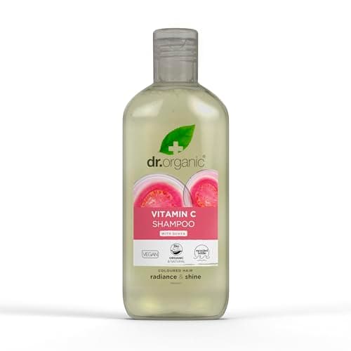 Image of Dr Organic Guava Shampoo, Vitamin C, Coloured Hair, Mens, Womens, Natural, Vegan, Cruelty-Free, Paraben & SLS-Free, Organic, 265ml, Packaging may vary