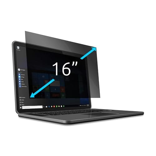Image of Kensington Privacy Screen Filter for 16'' 16:10 Laptops, 2-Way Removable Protector, Reversible Screen Cover with Anti-Glare and Blue Light Reduction to Prevent Eye Strain - 628969